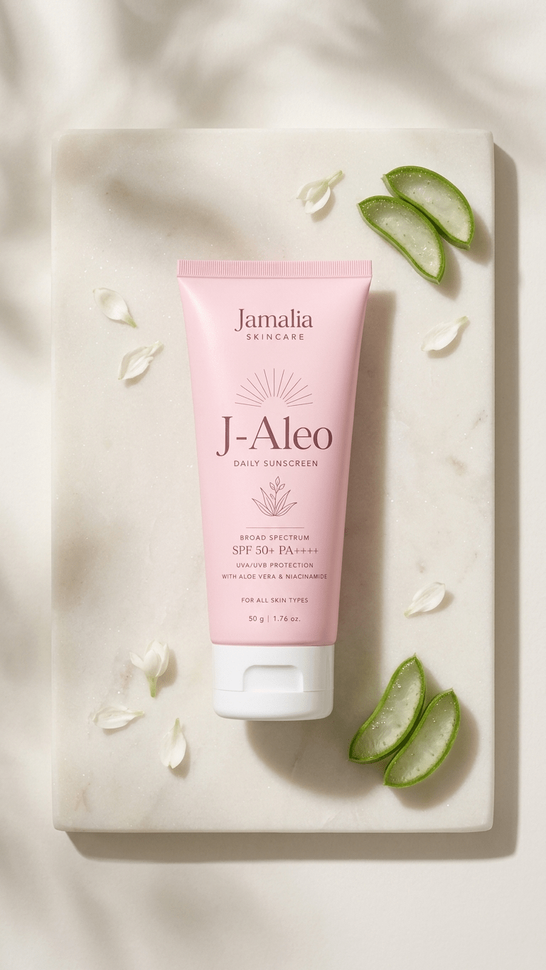 J-Aloe Sunscreen | Aloe Vera Sun Protection for All Skin Types - Jamalia Skincare
