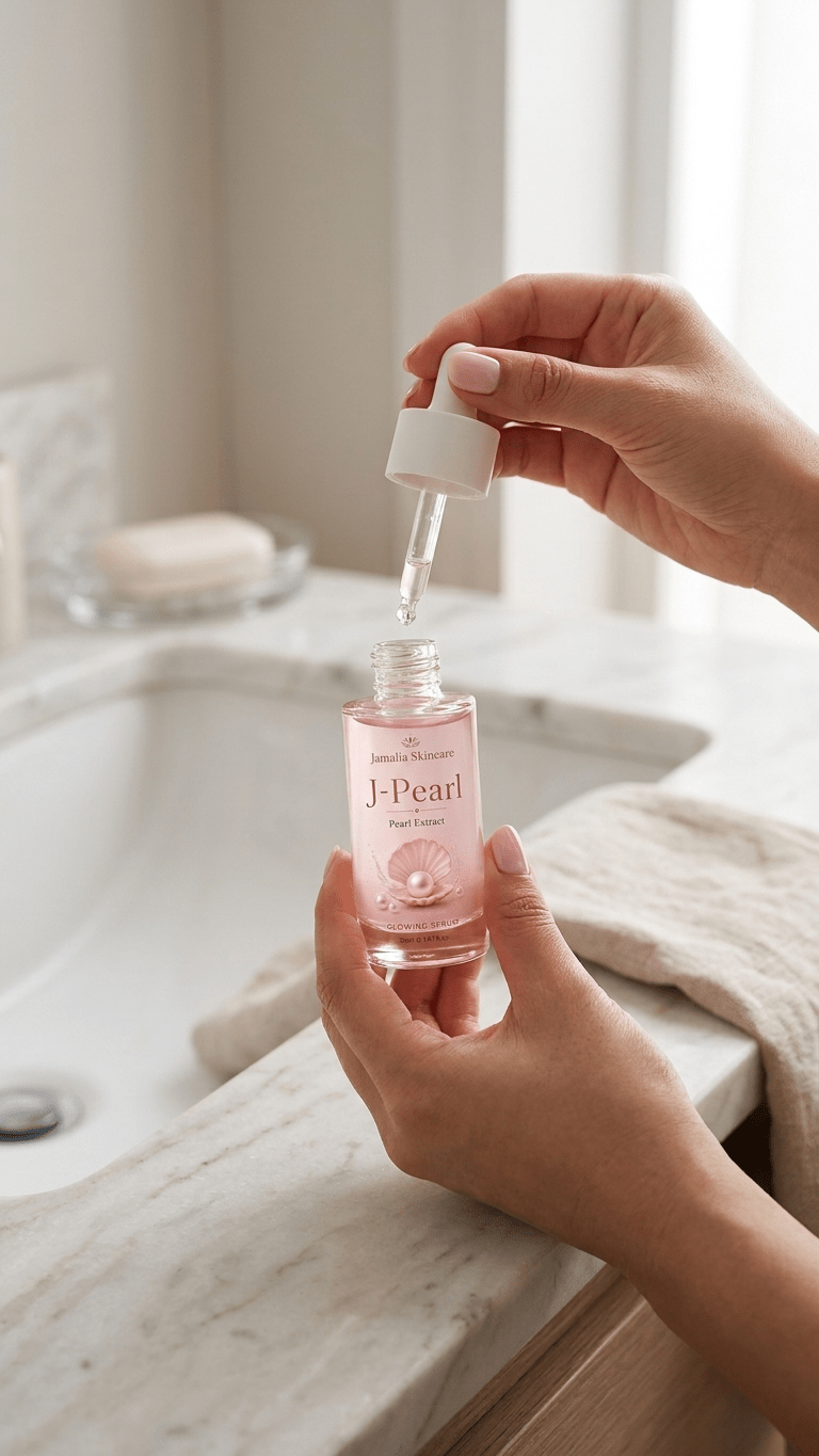 J-Pearl Glowing Serum | Pearl Extract Brightening & Radiance Boost - Jamalia Skincare